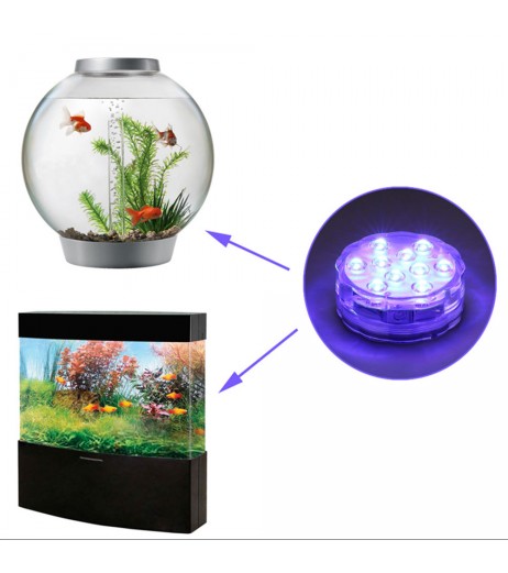 New Hot 2017 Underwater Wireless Remote Control Colorful Led Light Multi Color Submersible 10LED Light Waterproof Party Lamp