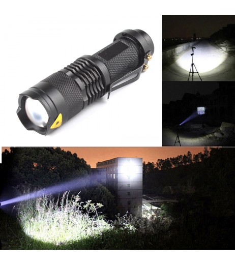 High quality Hard light lantern Torch light mini LED Flashlight Zoomable Penlight