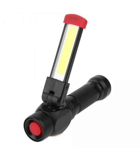Multifunctional COB LED Flashlight USB Rechargeable Work Light Magnetic Hanging Hook Lanterna For Outdoor Camping Torch