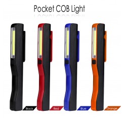 LED Flashlight Pocket COB Light Portable Mini Rechargeable Flashlight