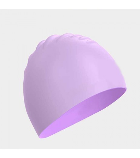 Silicone Solid Waterproof Swim Cap For Men Women UV Protection Flexible Elasticity Hat For Unisex Adult Swimmer