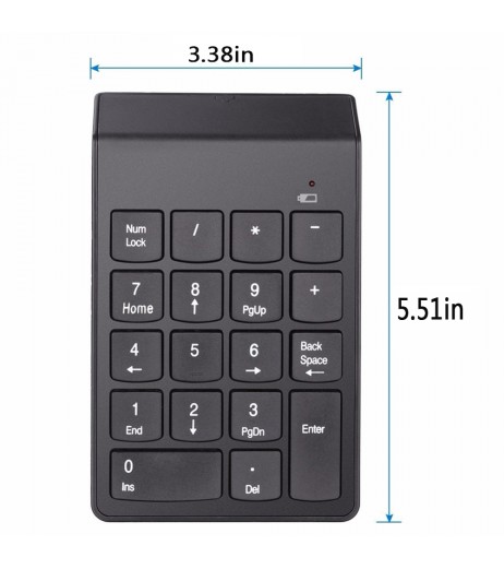 2.4G Wireless USB Numeric Keypad Mini Numpad 18 Keys Digital Keyboard for iMac/MacBook Air/Pro Laptop PC Notebook Desktop