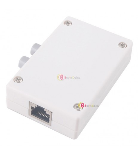 Mini Dual 2 Way Port RJ45 Network Manual Sharing Switch Switcher Box Adapter HUB