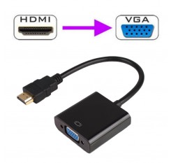 HDMI Male to VGA Female 1080P Chipset Adapter Video Cord Converter Cable For PC