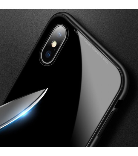 360° Magnetic Metal Bumper Tempered Glass Clear Case Cover For iPhone X/7 8 Plus