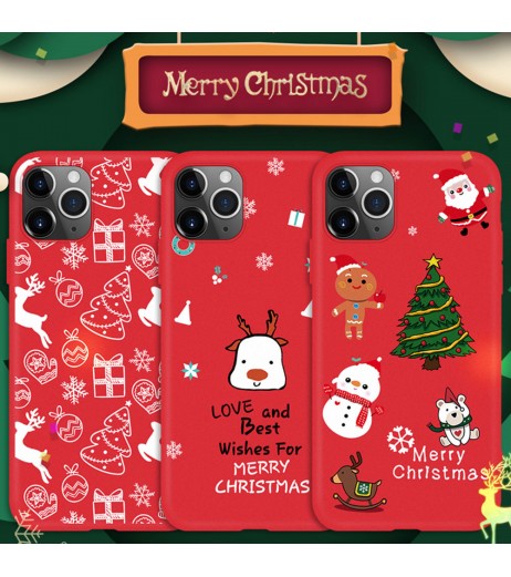Christmas Phone Case For ihpone 11 Pro Max Shockproof Cover TPU Silicone Case