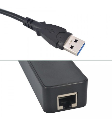 High Speed 3 Ports USB 3.0 Hub 10/100  Mbps To RJ45 Gigabit Ethernet LAN Wired Network Adapter Converter For Windows Mac