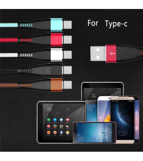 USB Type-C Fast Charging Data Sync Charger Cable For Samsung Galaxy S8 S9 Plus