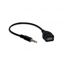 Audio AUX Jack 3.5mm Male to USB 2.0 Type A Female OTG Converter Adapter Cable