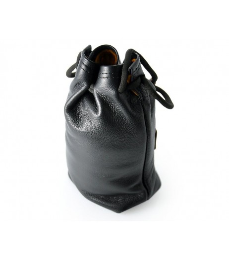 Small Genuine Leather Drawstring Sack Bag for Mirrorless Camera
