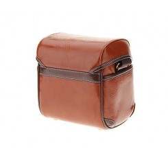 Vintage Style Leather Shoulder Bag for DSLR Camera - Brown