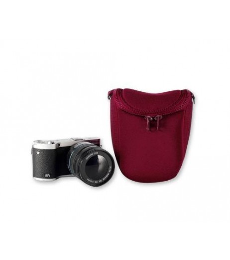 Soft Mirrorless Camera Bag with Detatchable Battery Pouch - Magenta