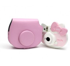 Leather Camera Case for Fujifilm Instax Mini Hello Kitty