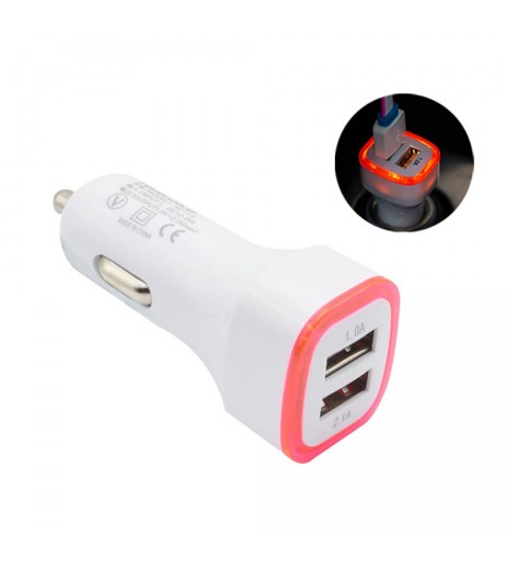 Universal Car Charger LED Double USB PortAdapter For Cell Phones