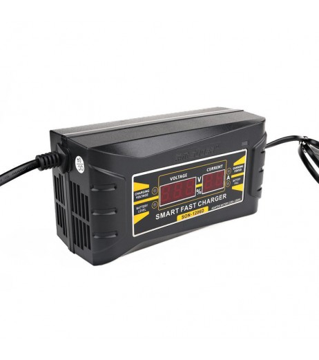 12V 6A smart Car motorcycle battery charger LCD Display Three-phase charging(SON-1206D)