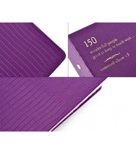 Luxury Card Holder Photo Album for Fujifilm Instax Mini Films - Purple