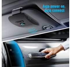 Universal Bluetooth Car Kit Wireless Handsfree Speaker Visor For Smart Phone Fast