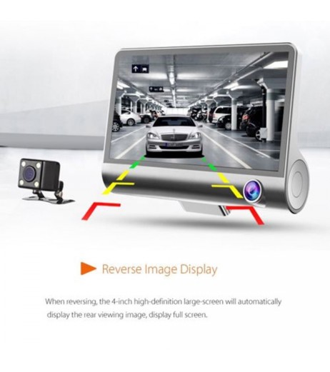 4'' Dual Lens CAR DVR HD 1080P Vehicle Dash Cam Rear Video Camera Recorder cd