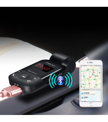 Car Auto Stereo Bluetooth Hands Free Kit FM Transmitter U Disk TF Card MP3 Music Player 12V-24V
