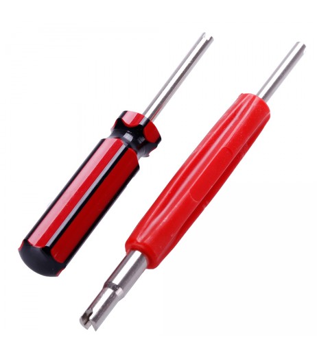Car Tire Valve 4-Way with 4 Cores Dual Single Head Tire Tyre Stem Core Remover Tools Repair Set